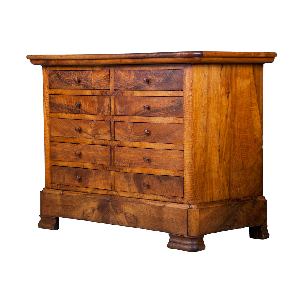 Antique French Louis Philippe Style Walnut Chest of Drawers