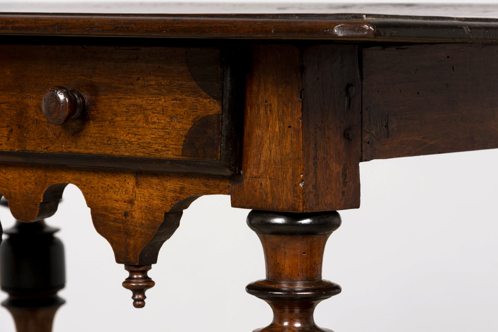17th Century Italian Baroque Walnut Side Table