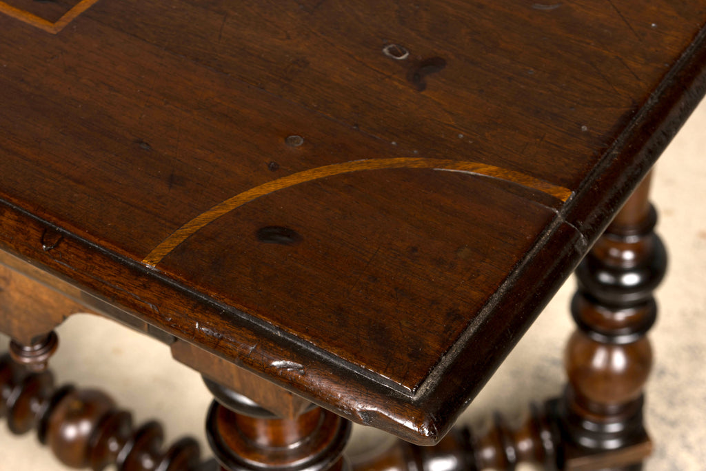 17th Century Italian Baroque Walnut Side Table