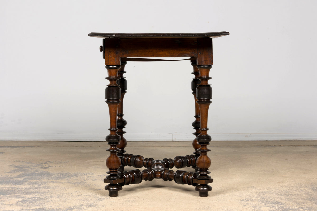17th Century Italian Baroque Walnut Side Table