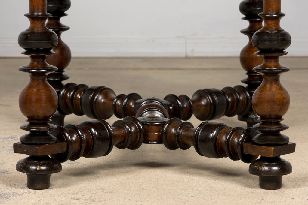 17th Century Italian Baroque Walnut Side Table