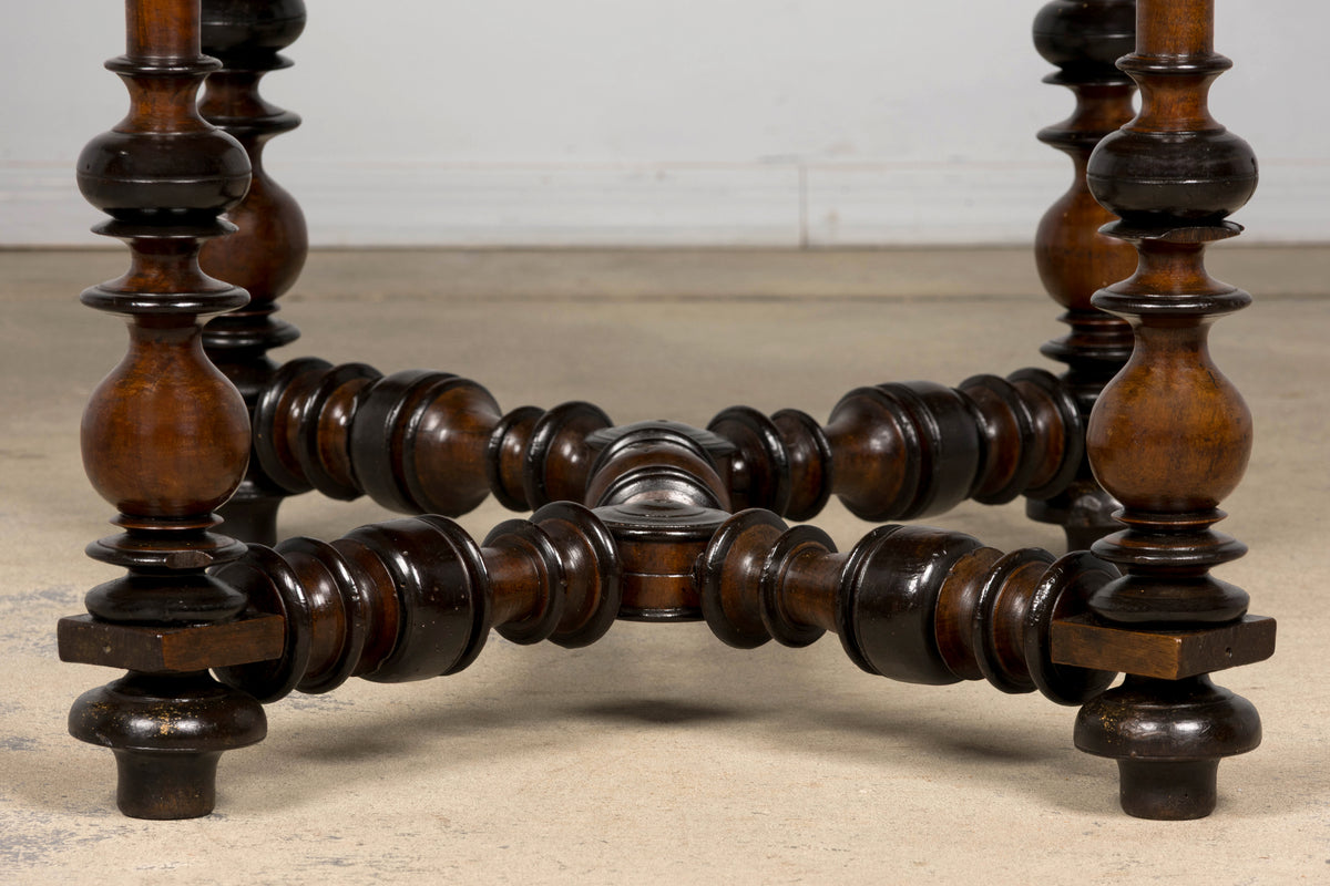 17th Century Italian Baroque Walnut Side Table