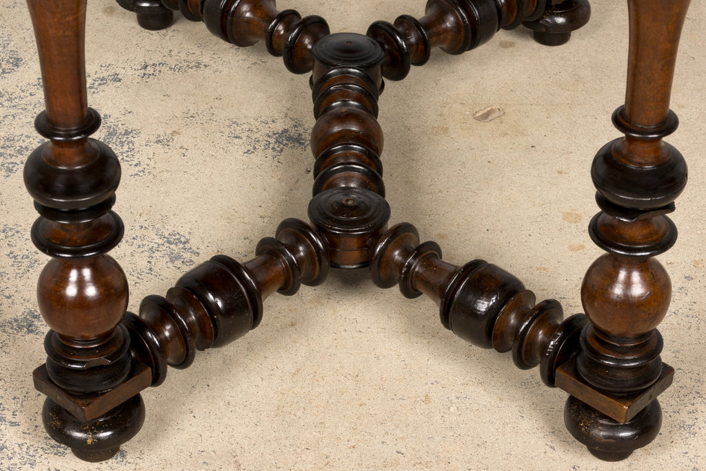 17th Century Italian Baroque Walnut Side Table