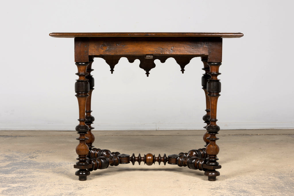 17th Century Italian Baroque Walnut Side Table