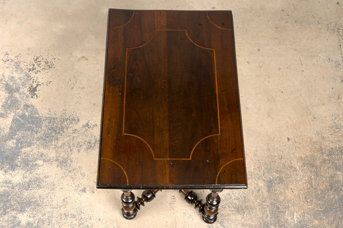 17th Century Italian Baroque Walnut Side Table