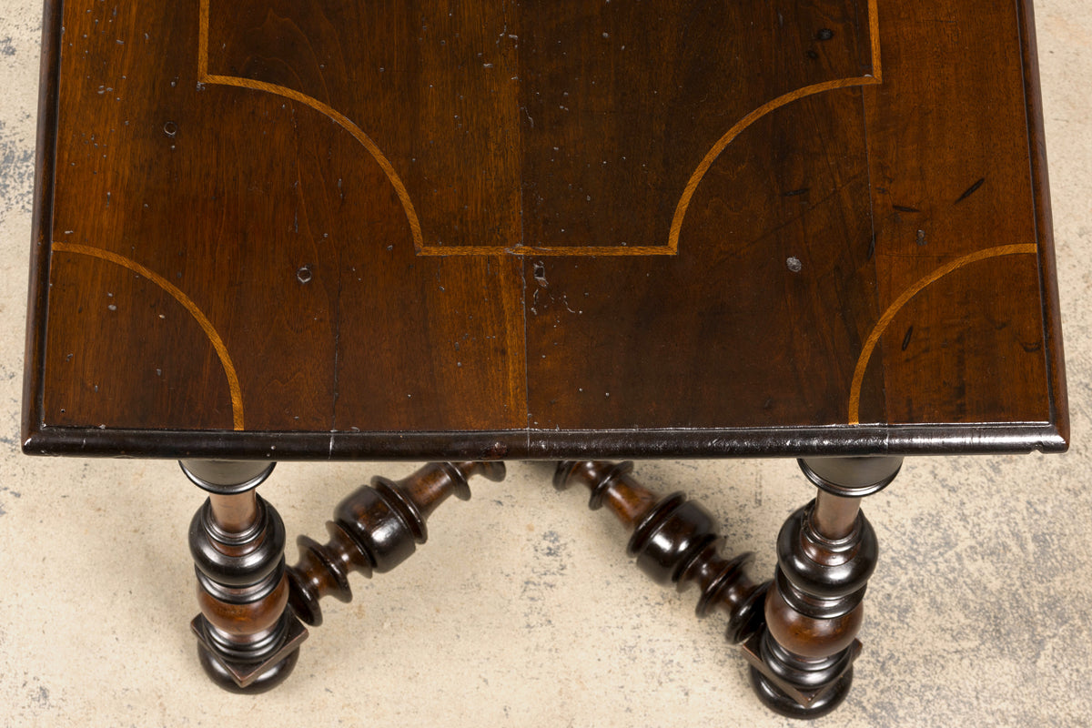 17th Century Italian Baroque Walnut Side Table