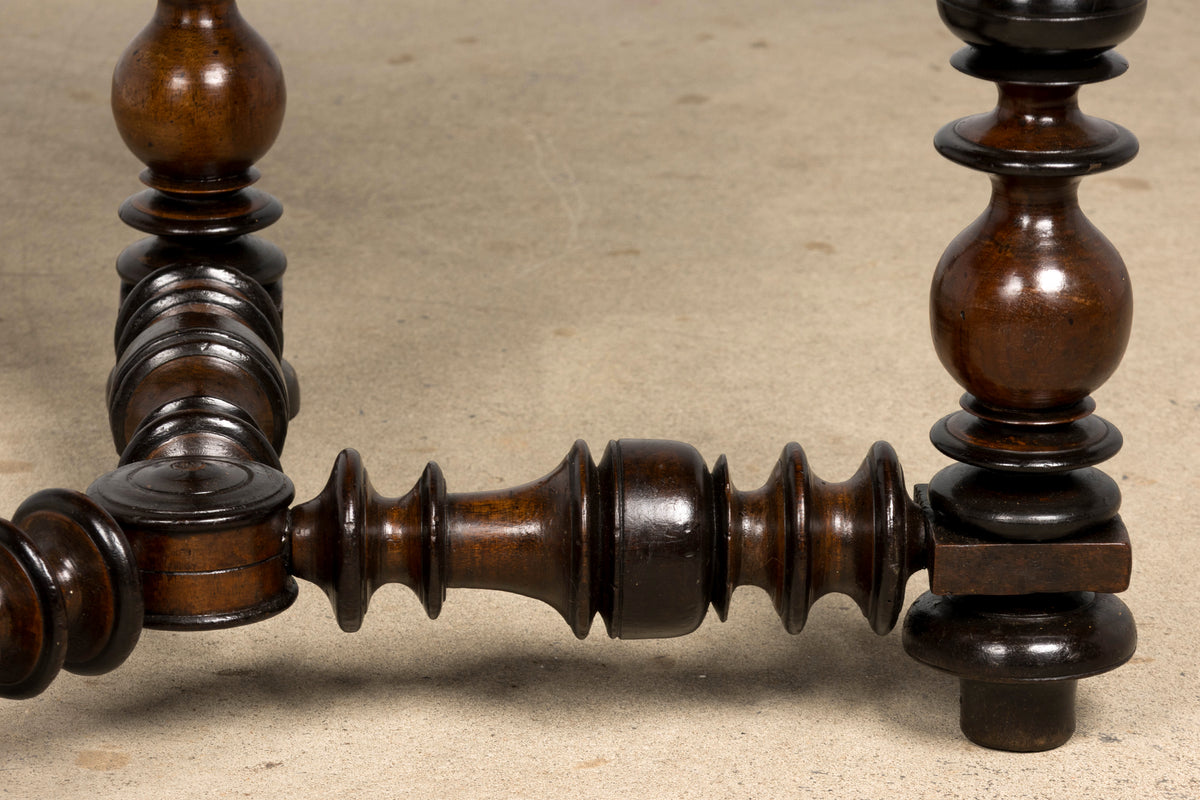 17th Century Italian Baroque Walnut Side Table