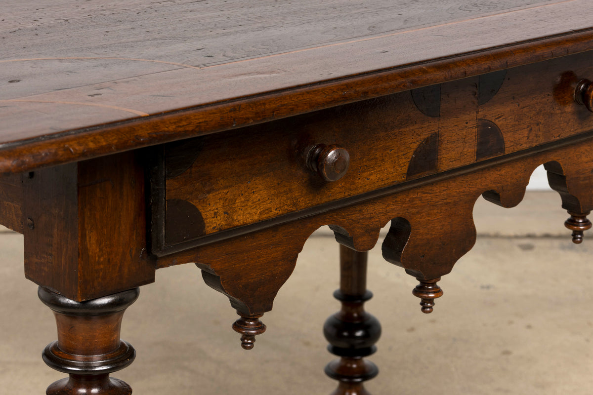 17th Century Italian Baroque Walnut Side Table