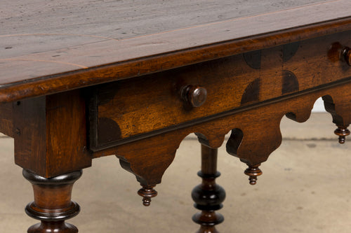 17th Century Italian Baroque Walnut Side Table