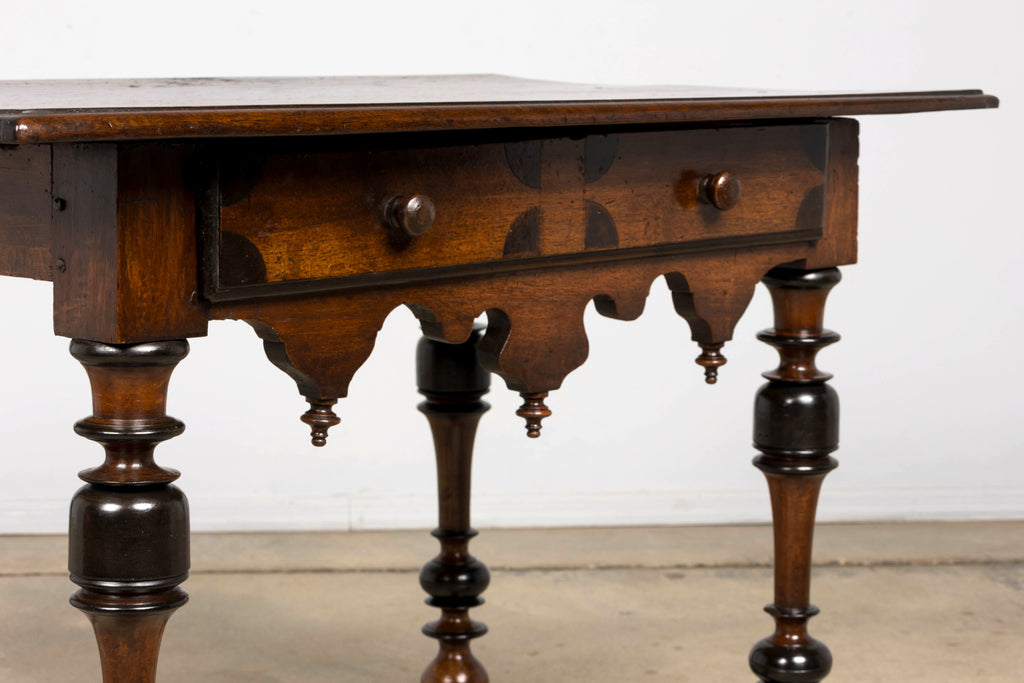 17th Century Italian Baroque Walnut Side Table