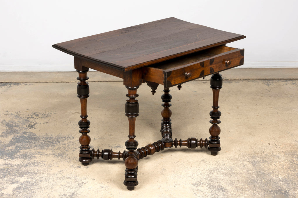 17th Century Italian Baroque Walnut Side Table
