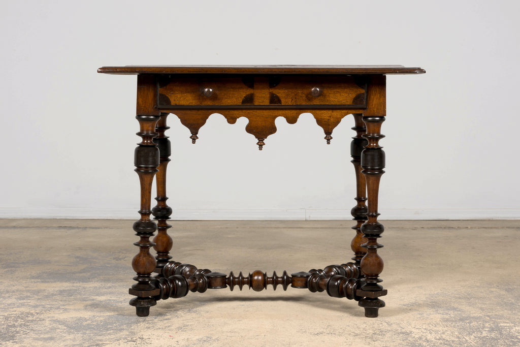 17th Century Italian Baroque Walnut Side Table