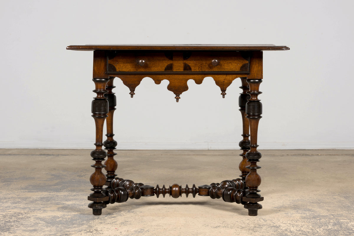 17th Century Italian Baroque Walnut Side Table