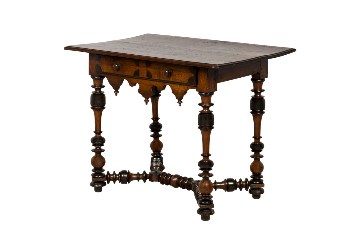 17th Century Italian Baroque Walnut Side Table