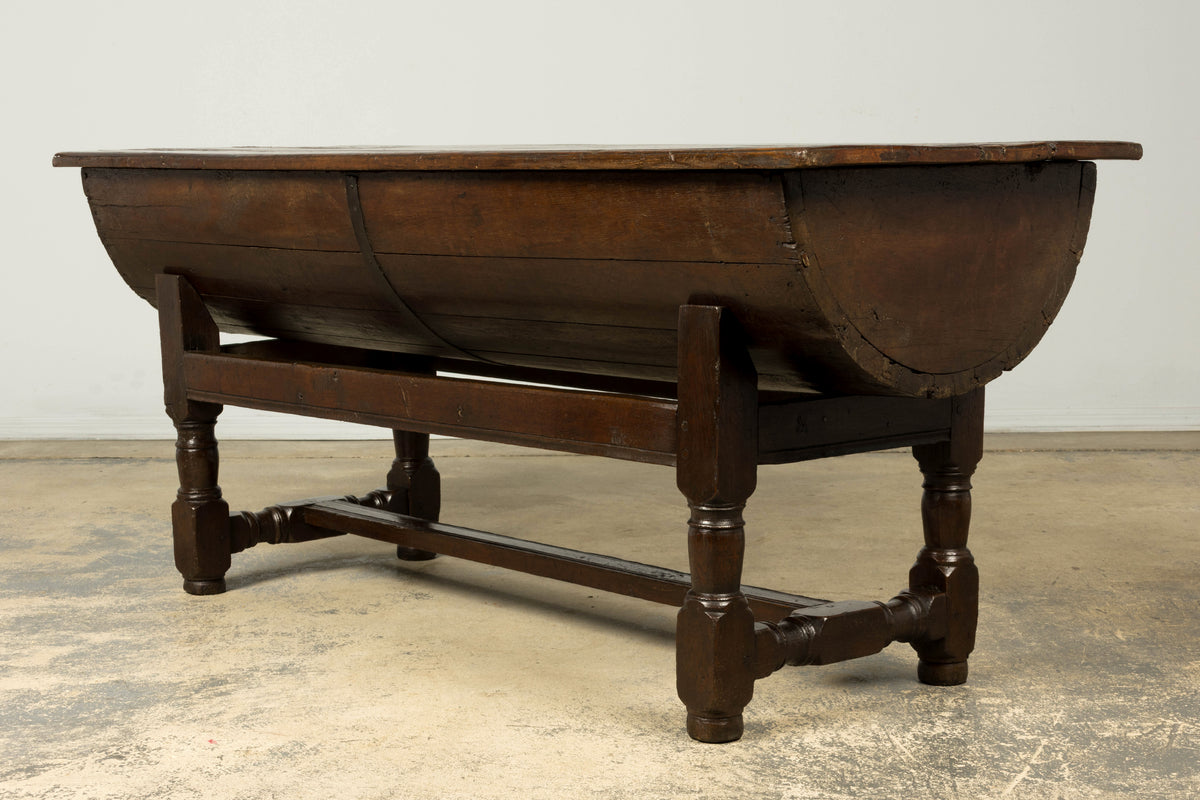 18th Century French Provincial Oak Petrin Dough Bin Table