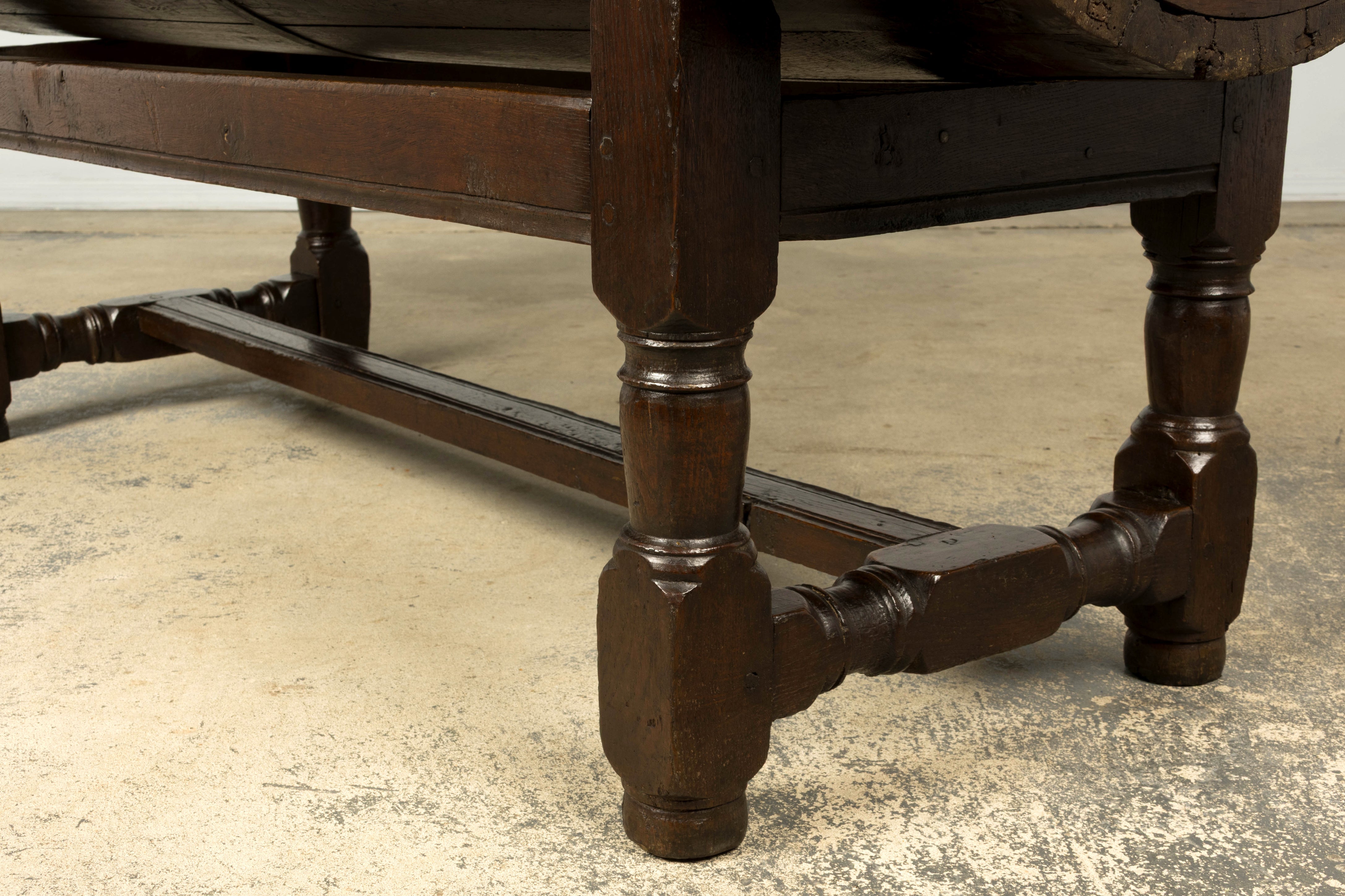 18th Century French Provincial Oak Petrin Dough Bin Table