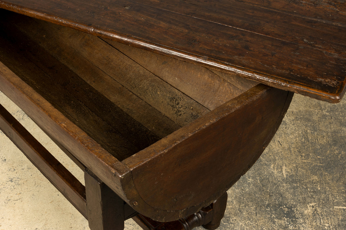 18th Century French Provincial Oak Petrin Dough Bin Table