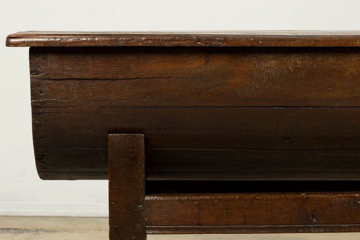 18th Century French Provincial Oak Petrin Dough Bin Table