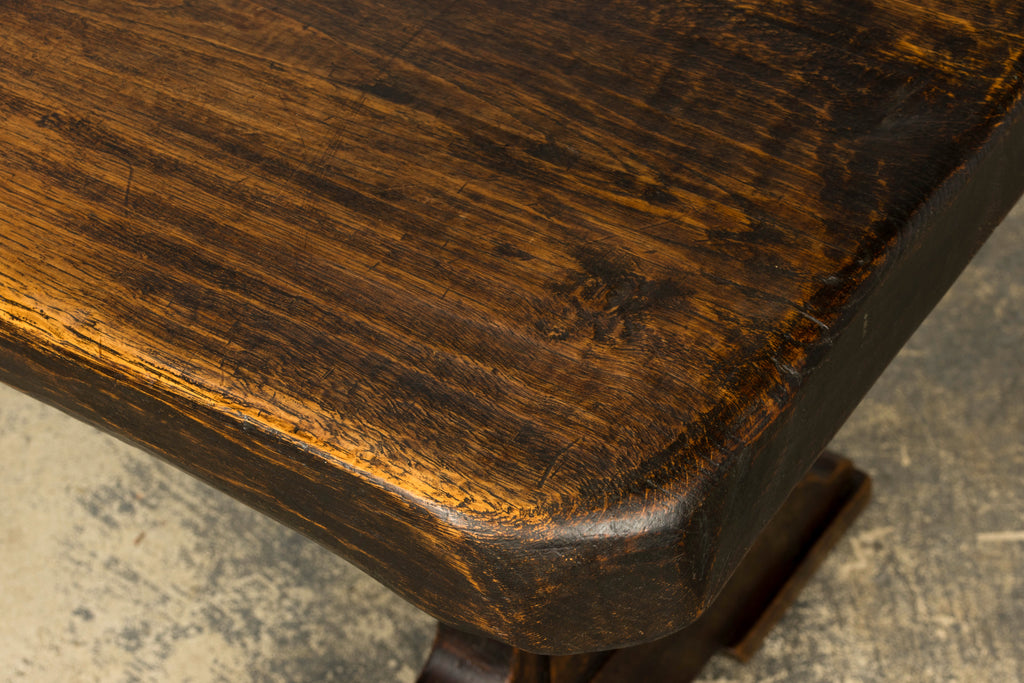 18th Century French Provincial Oak Refectory Trestle Dining Table