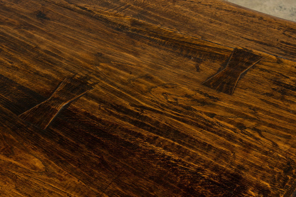 18th Century French Provincial Oak Refectory Trestle Dining Table