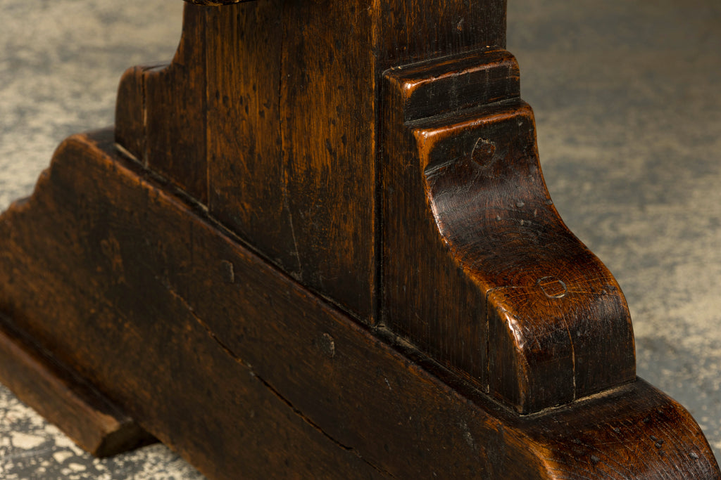 18th Century French Provincial Oak Refectory Trestle Dining Table