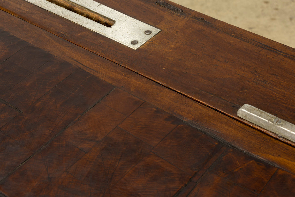 1920s French Art Deco Butcher Block Table, Beech Wood, Provence