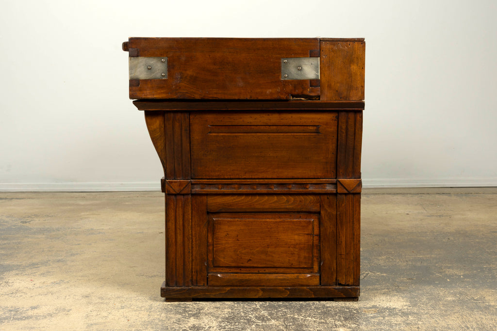 1920s French Art Deco Butcher Block Table, Beech Wood, Provence