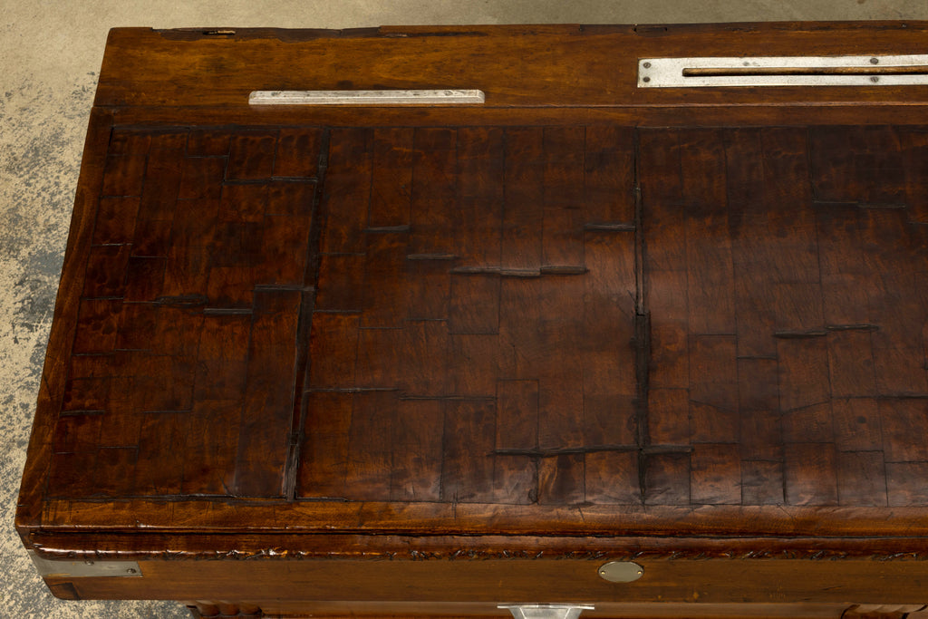 1920s French Art Deco Butcher Block Table, Beech Wood, Provence
