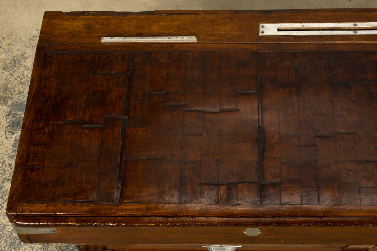 1920s French Art Deco Butcher Block Table, Beech Wood, Provence