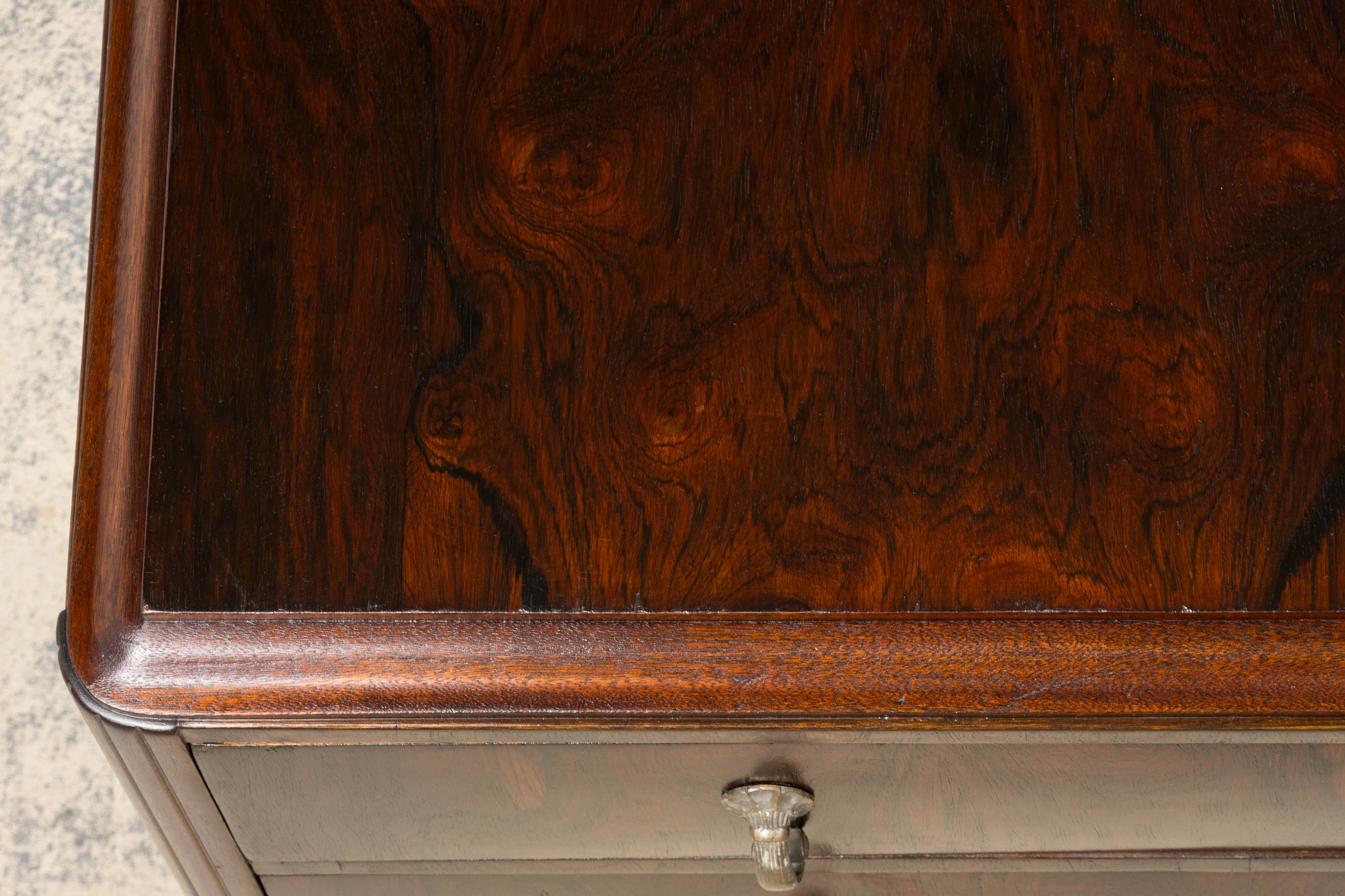 1930s French Art Deco Rosewood Chest of Drawers