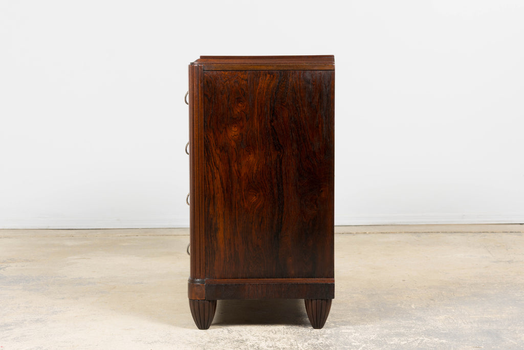 1930s French Art Deco Rosewood Chest of Drawers