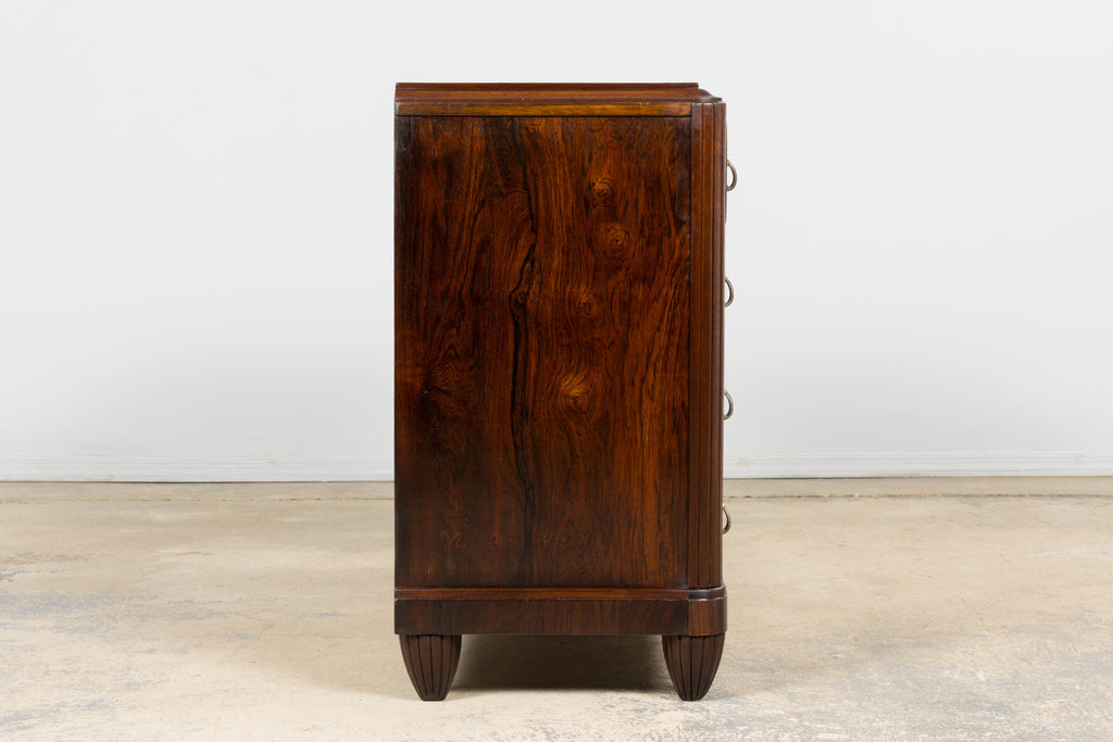 1930s French Art Deco Rosewood Chest of Drawers