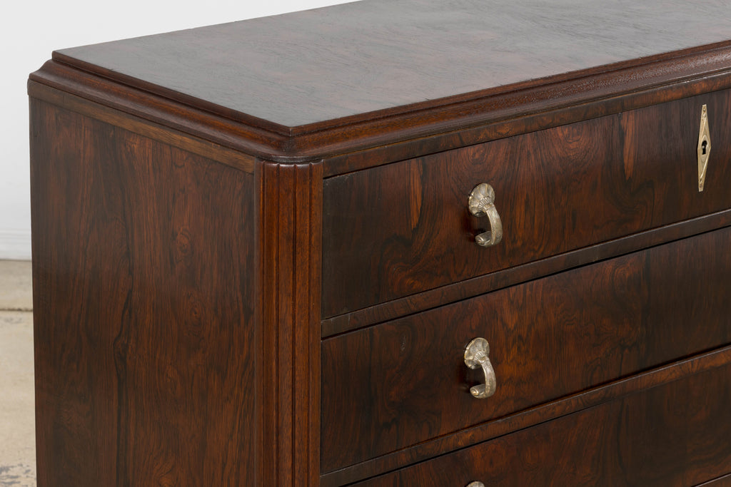 1930s French Art Deco Rosewood Chest of Drawers
