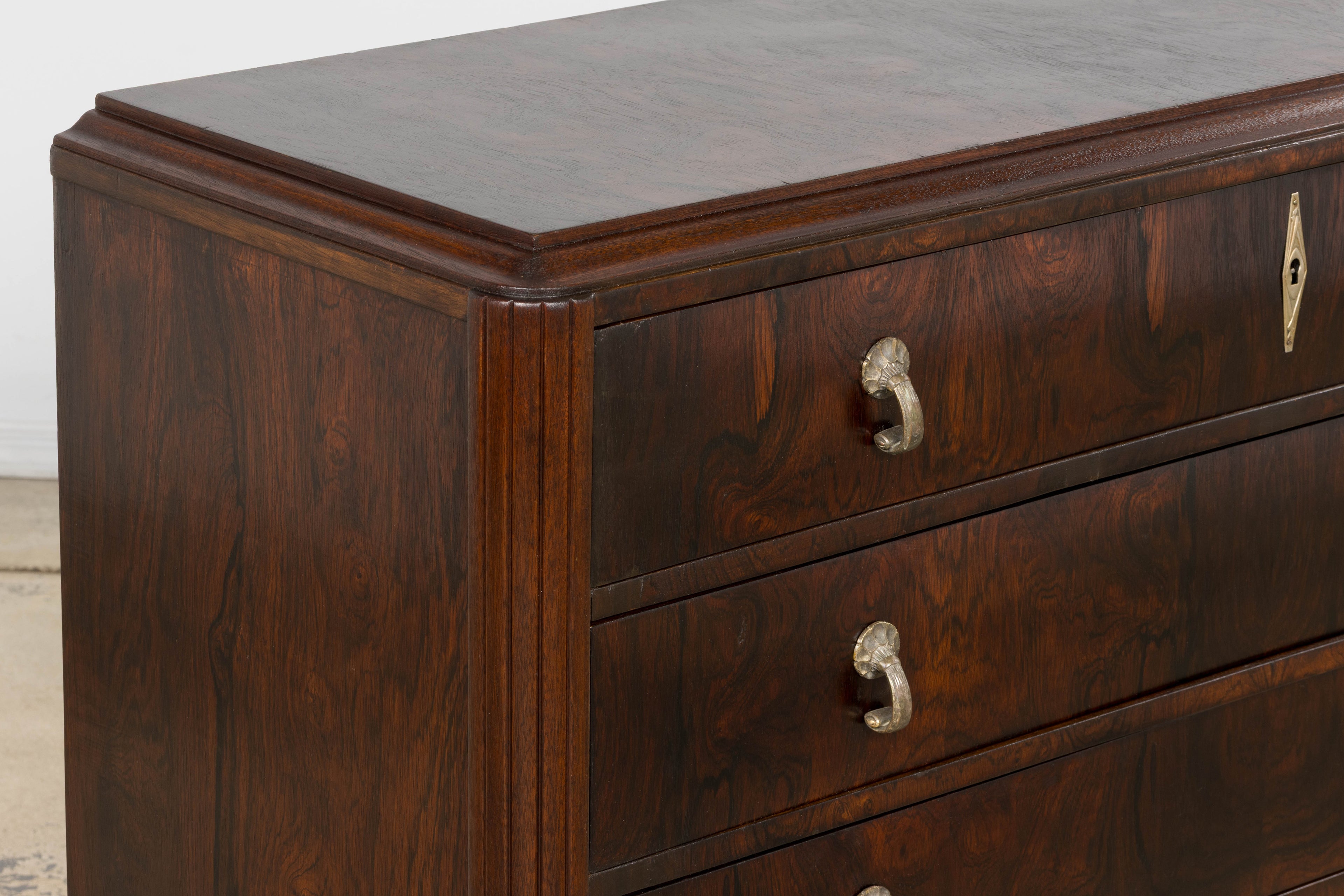 1930s French Art Deco Rosewood Chest of Drawers