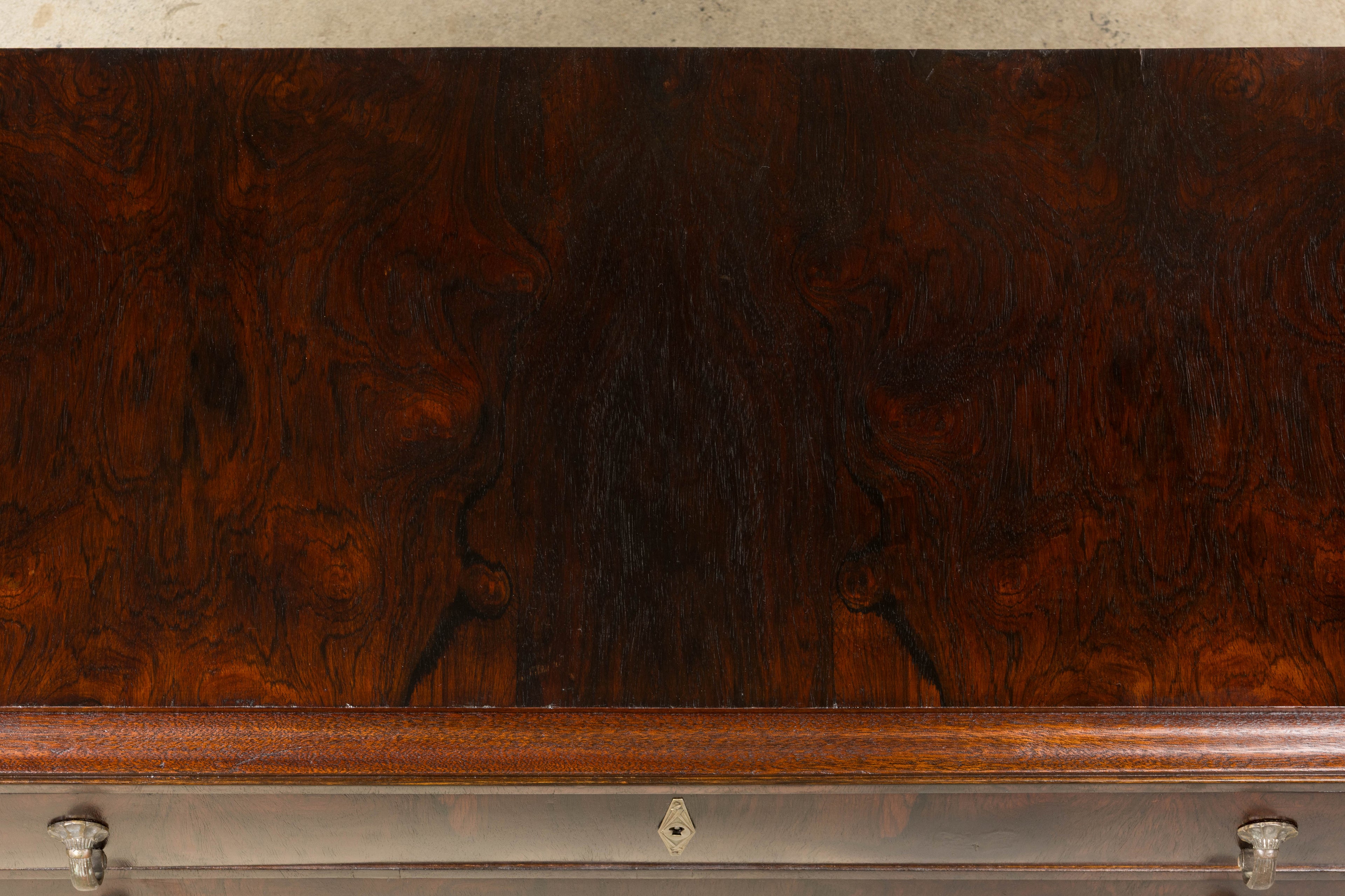 1930s French Art Deco Rosewood Chest of Drawers