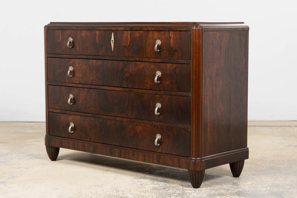 1930s French Art Deco Rosewood Chest of Drawers