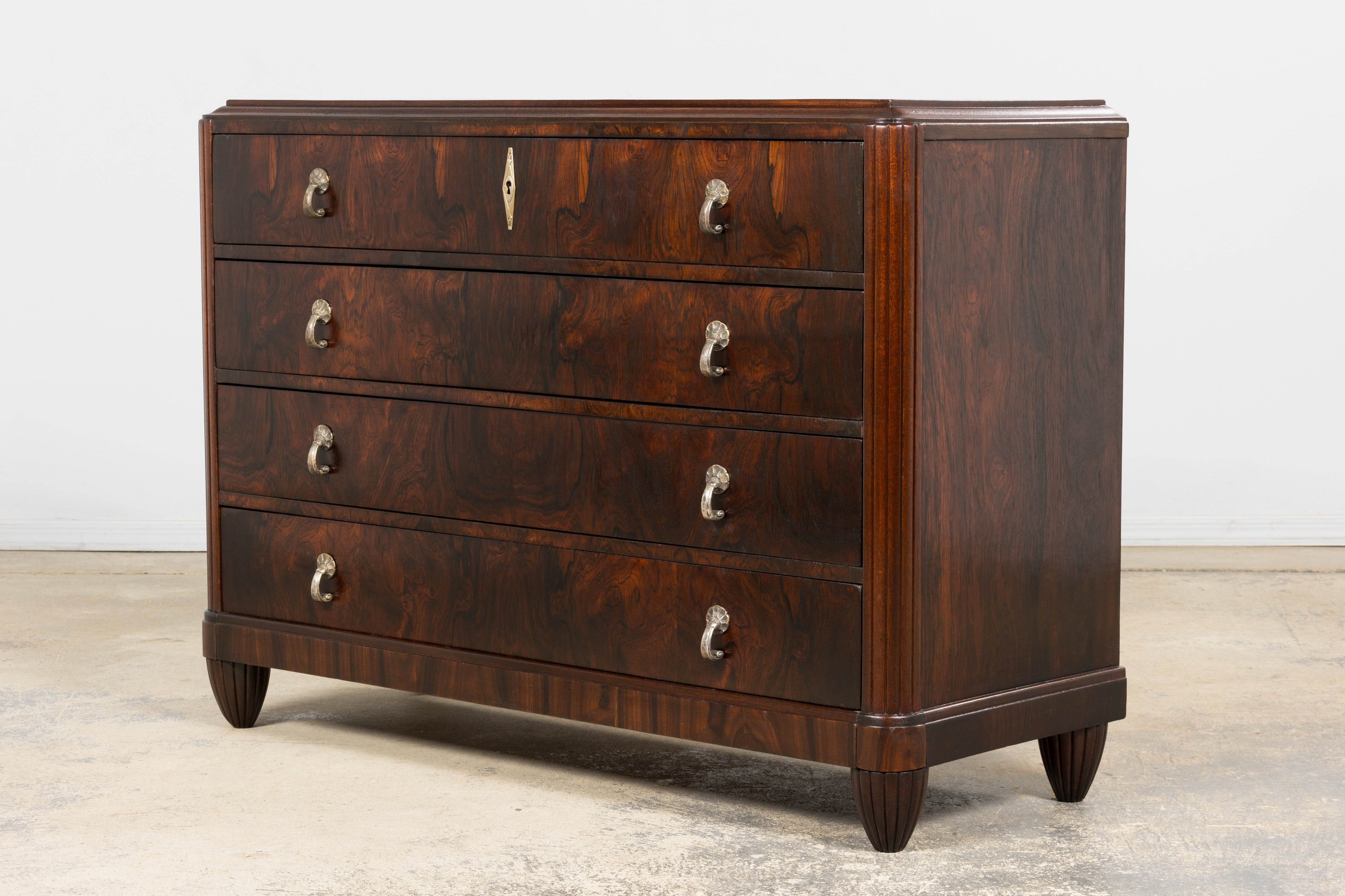 1930s French Art Deco Rosewood Chest of Drawers