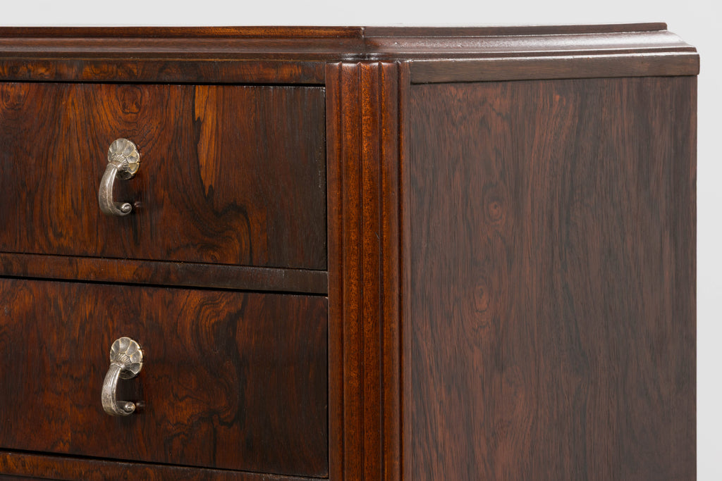 1930s French Art Deco Rosewood Chest of Drawers