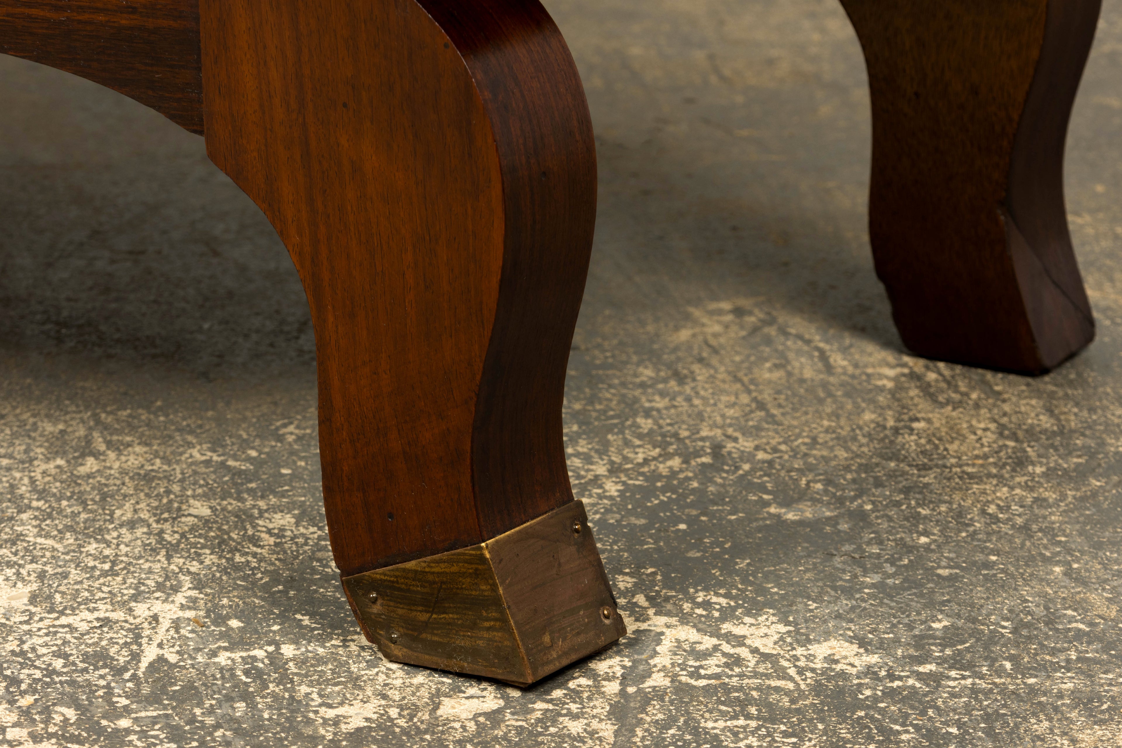 1930s French Art Deco Rosewood Sideboard with Black Marble Top
