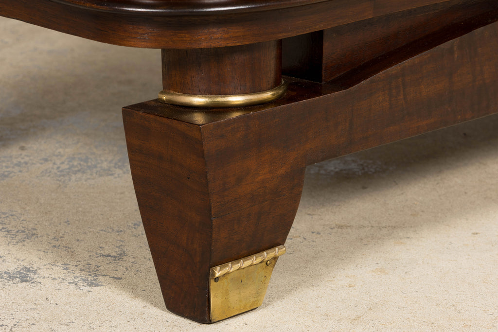 1930s French Art Deco Walnut Commode with Floral Marquetry