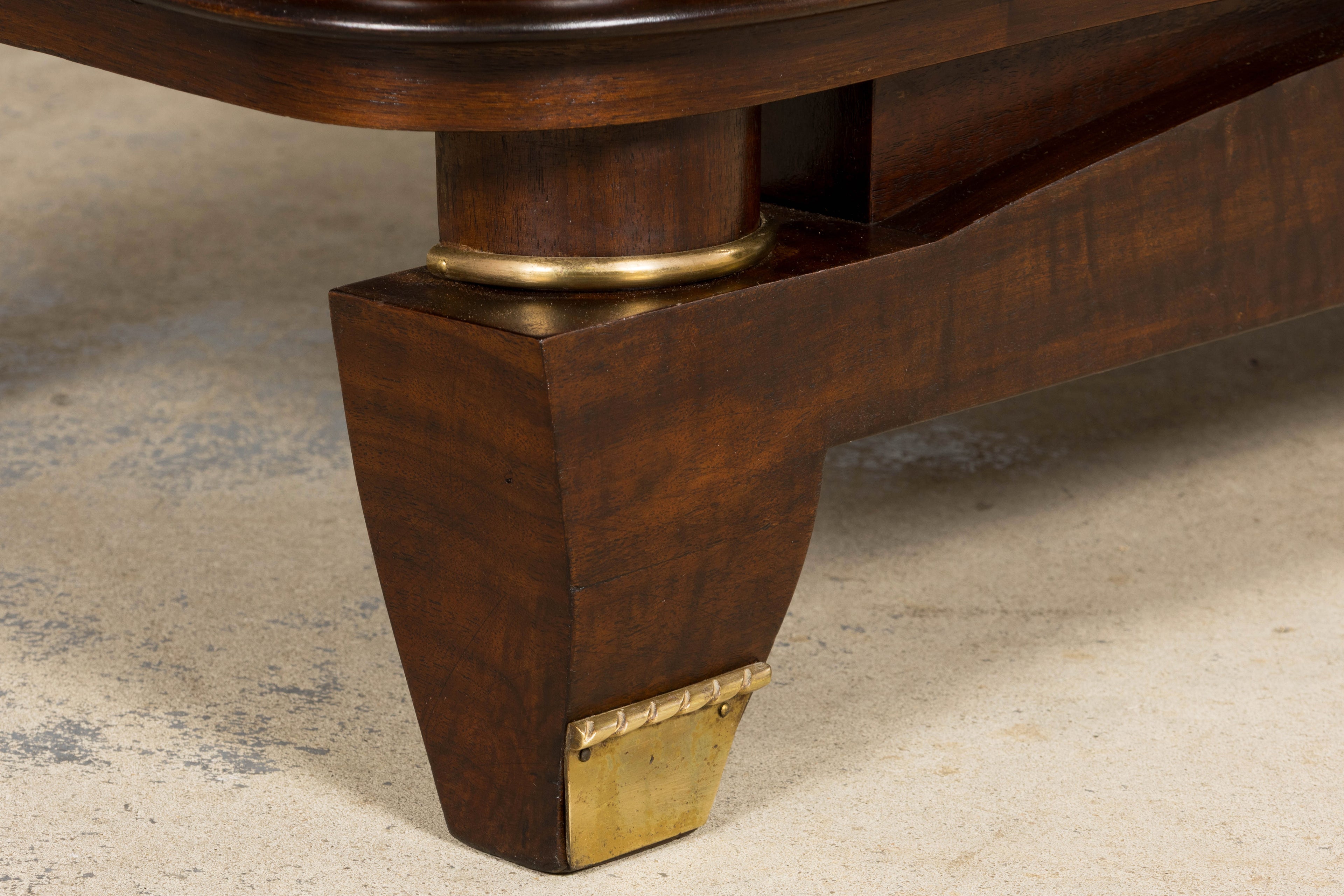 1930s French Art Deco Walnut Commode with Floral Marquetry