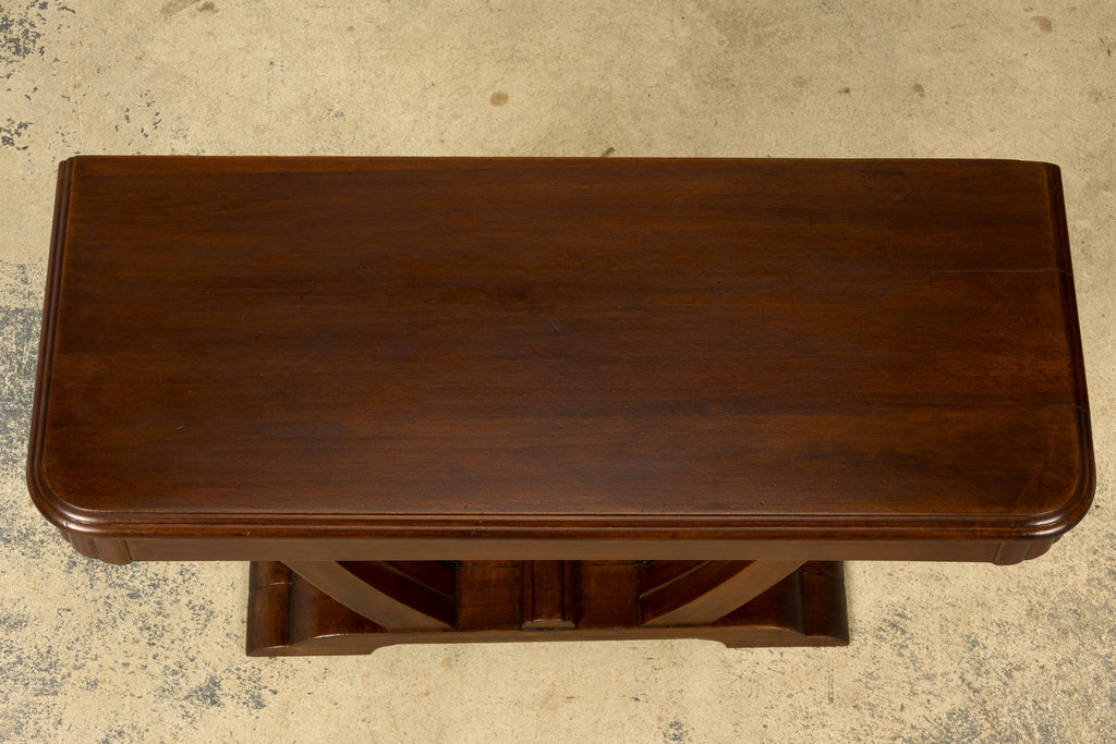 1930s French Art Deco Walnut Console Table