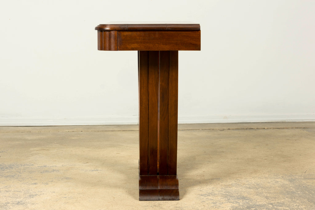 1930s French Art Deco Walnut Console Table