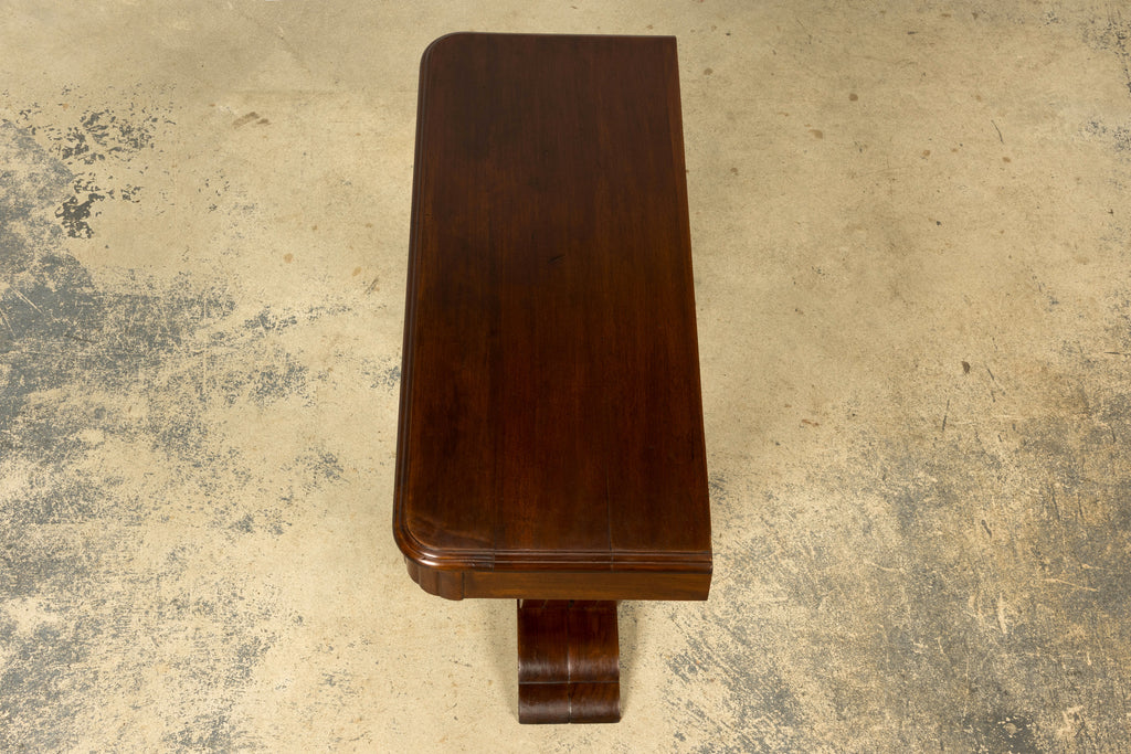 1930s French Art Deco Walnut Console Table