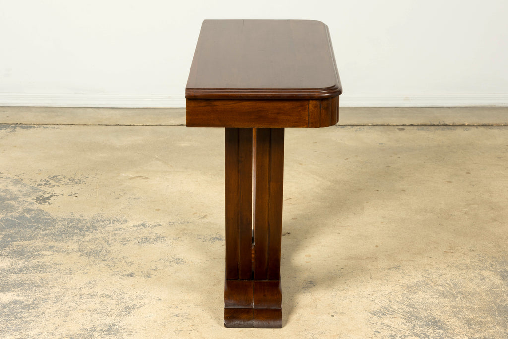 1930s French Art Deco Walnut Console Table