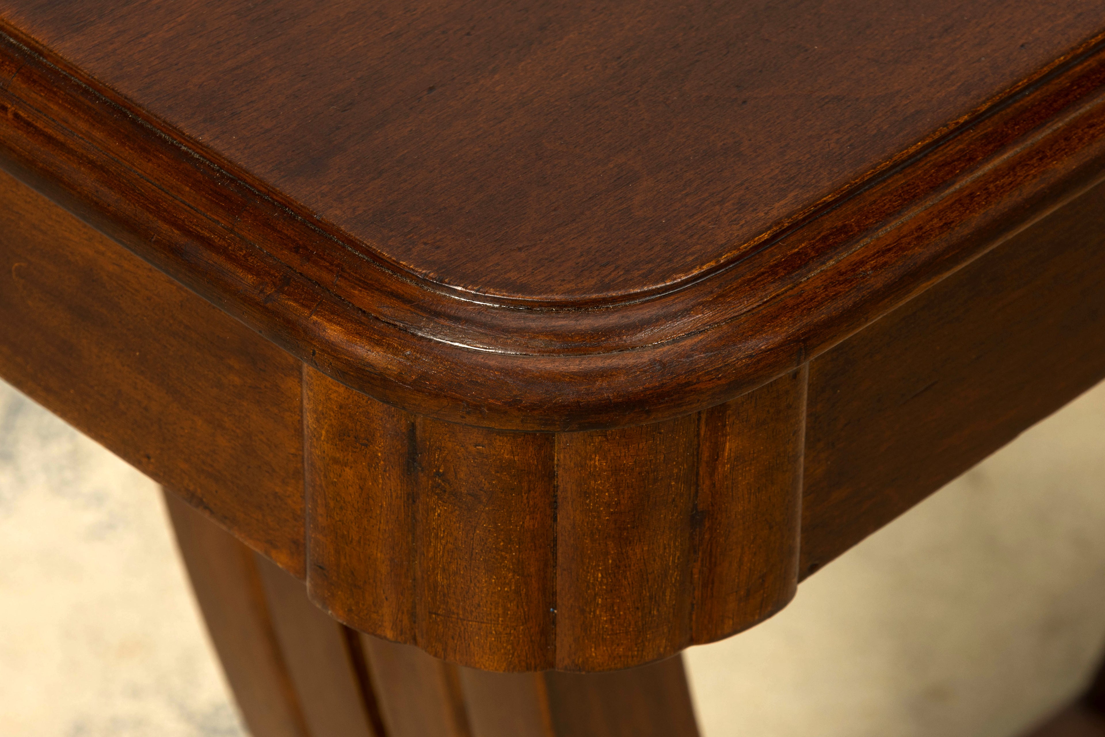 1930s French Art Deco Walnut Console Table