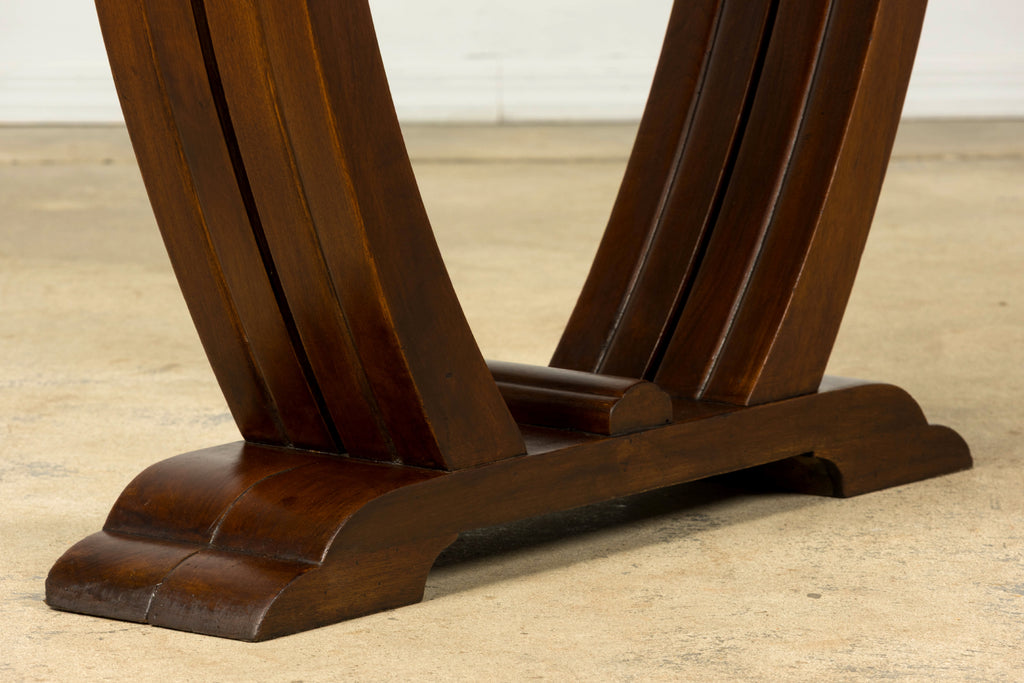 1930s French Art Deco Walnut Console Table