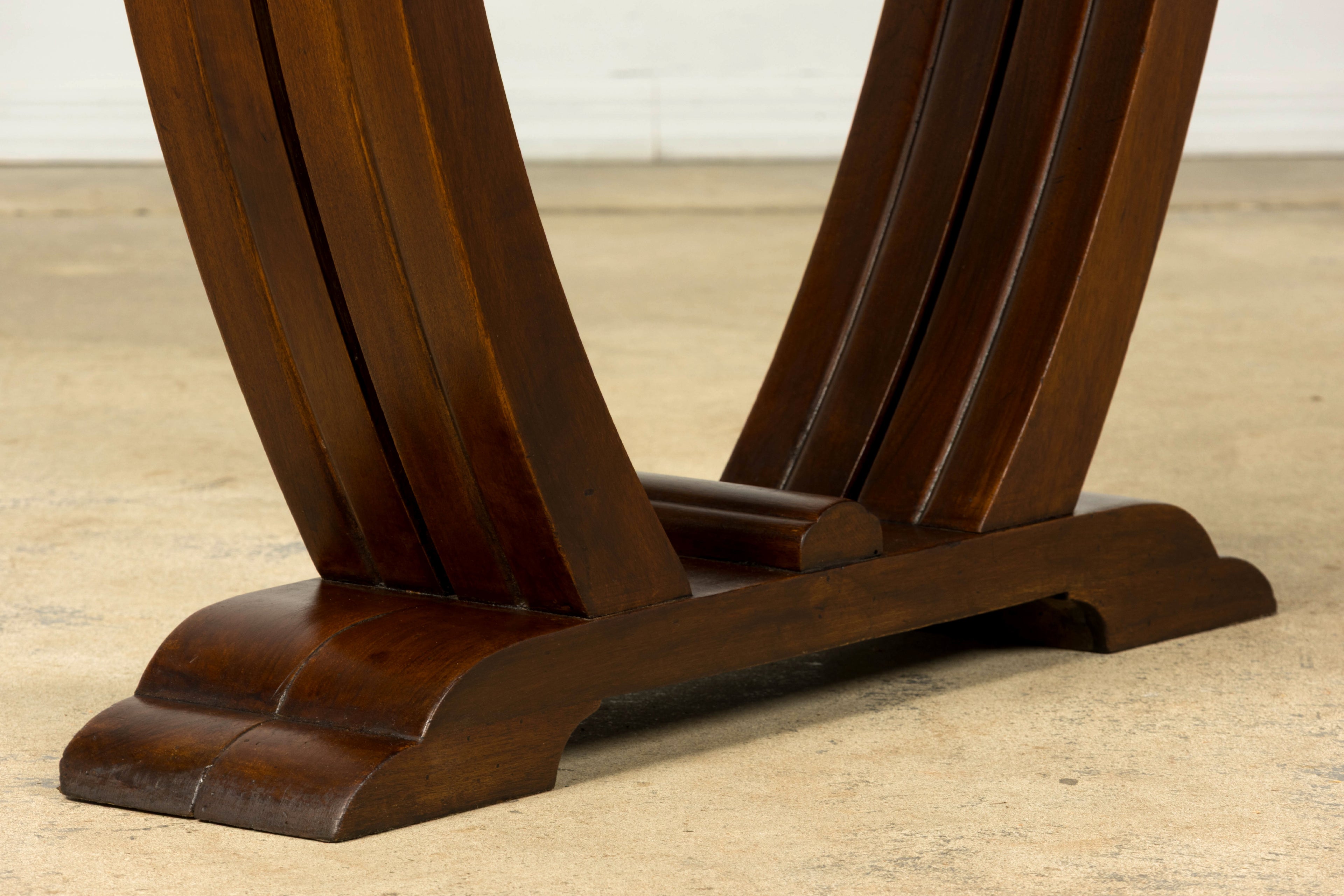 1930s French Art Deco Walnut Console Table