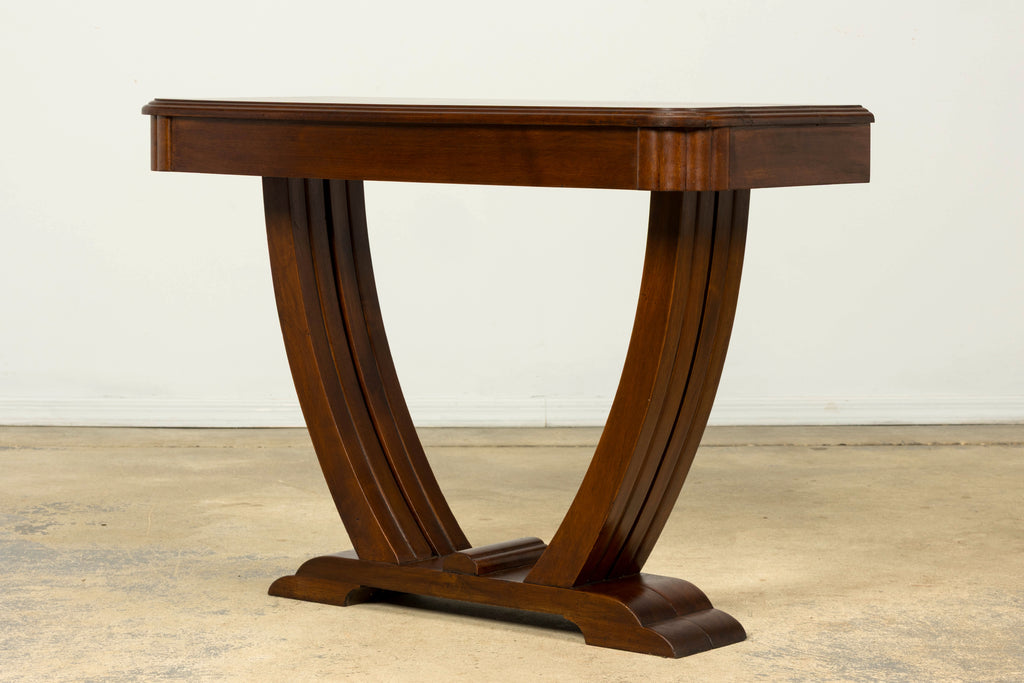 1930s French Art Deco Walnut Console Table