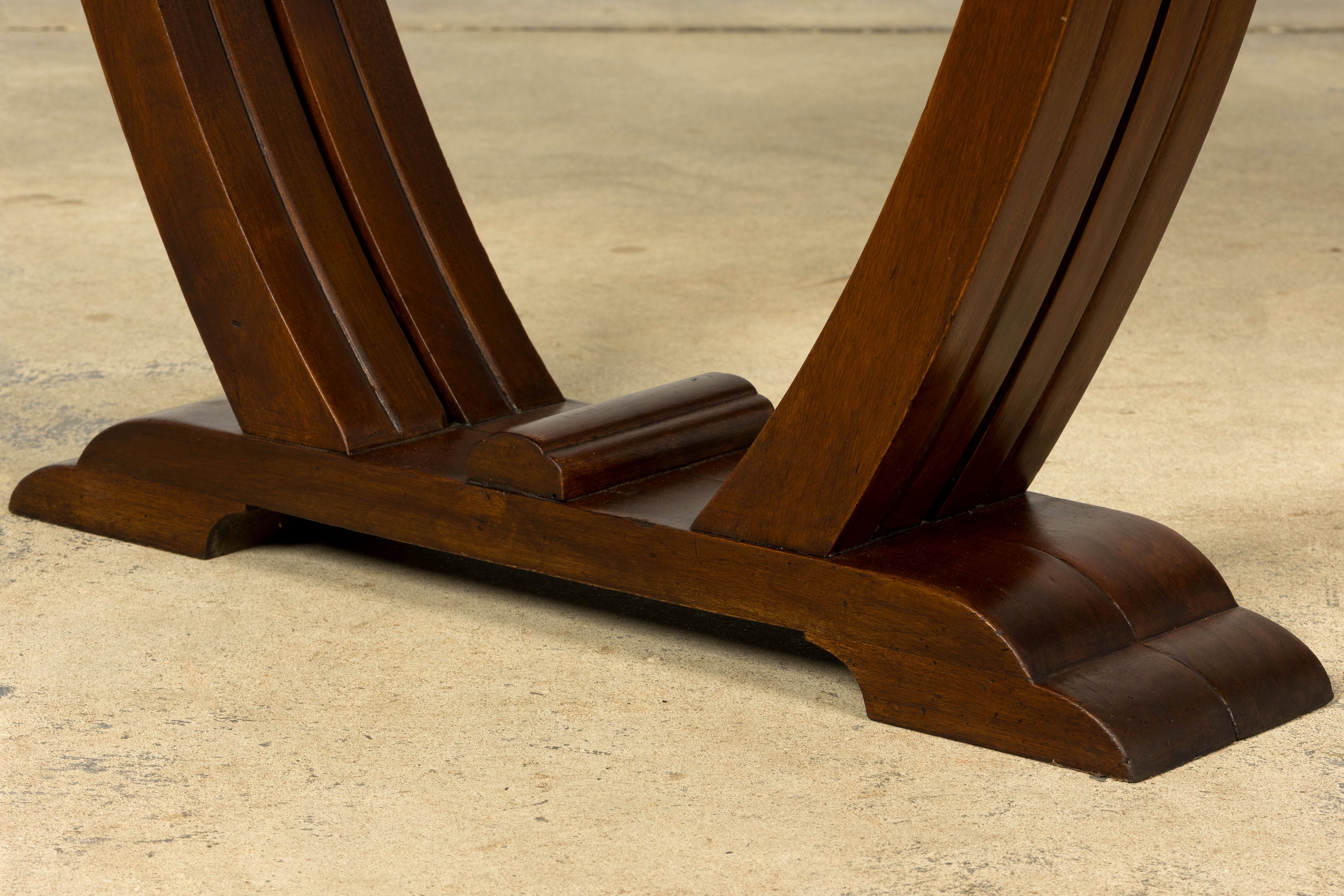 1930s French Art Deco Walnut Console Table